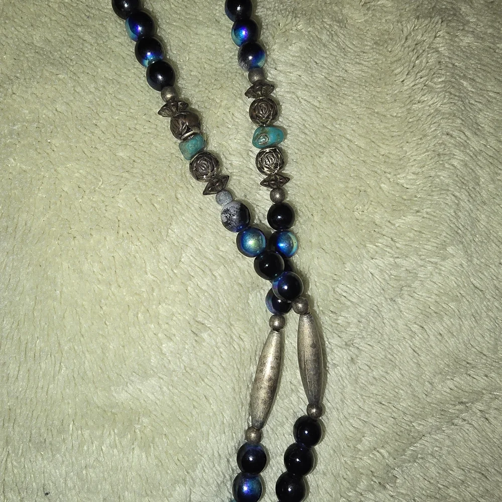 Statement Necklace Abalone, Turquoise, Silver Bib Necklace Southwestern
